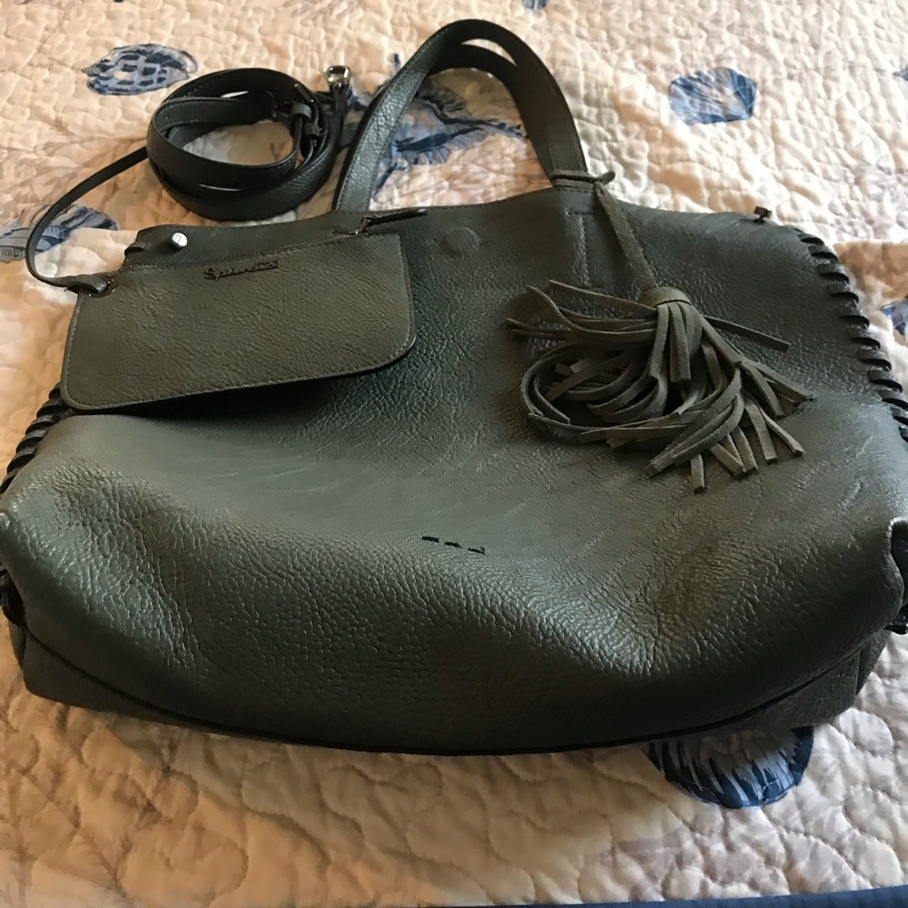 ASHTON TOTE BAG olive color - Picture 1 of 12